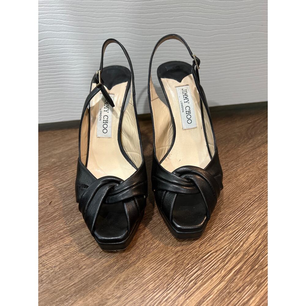 Black Jimmy Choo Stiletto Pumps - Picture 2 of 9